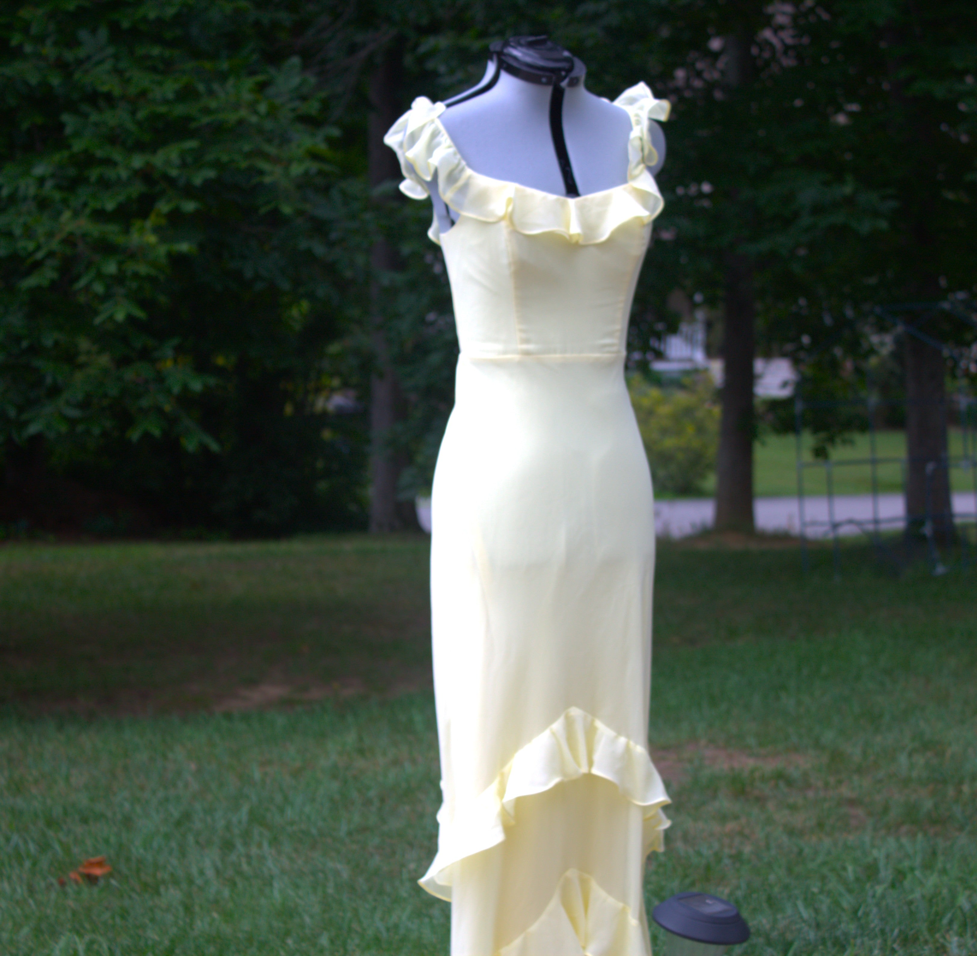 121 Birdy Gray yellow ruffle dress