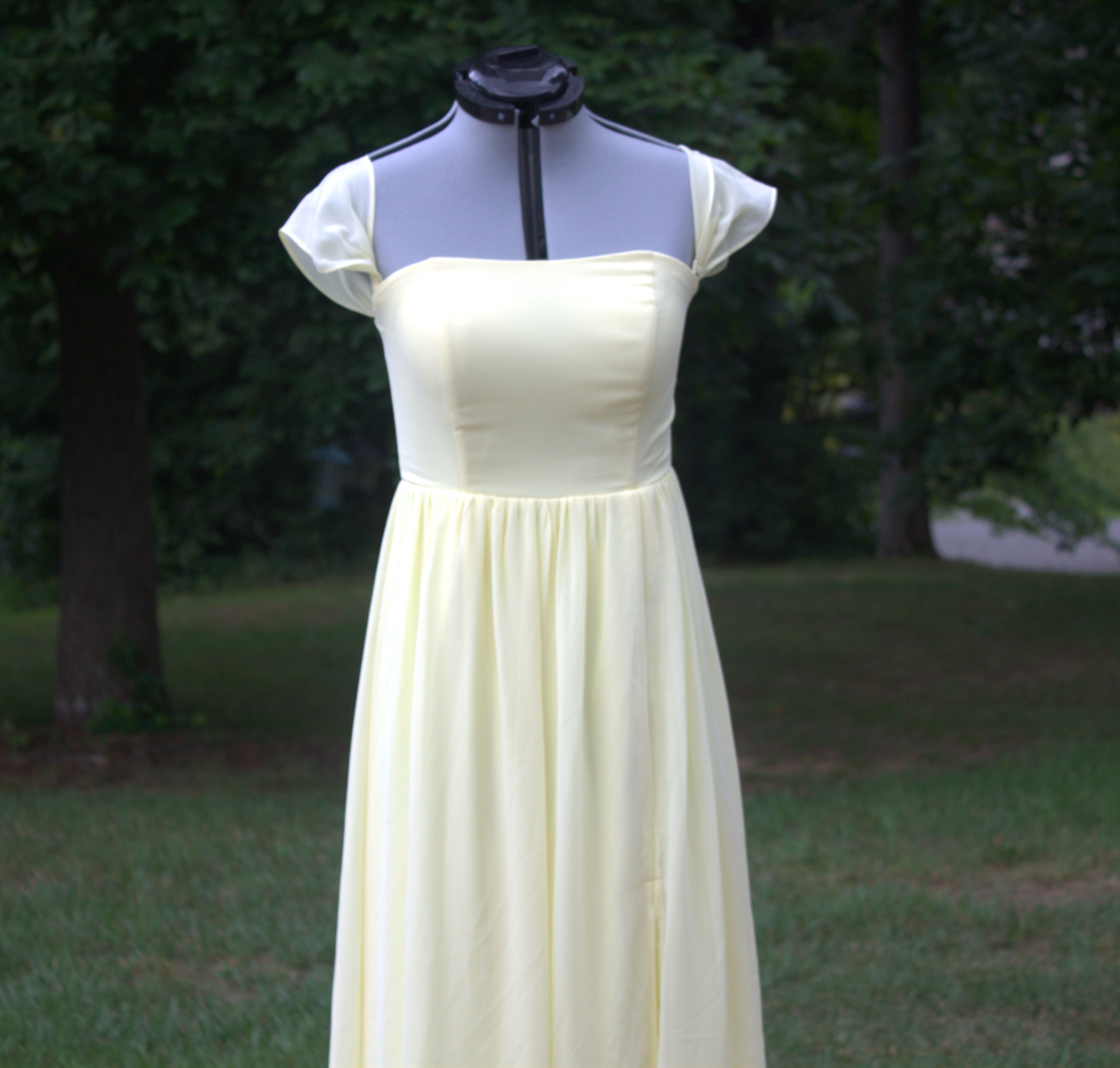 122 Birdy Gray Light Yellow Dress