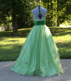 59 Green gown with belt