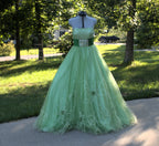 59 Green gown with belt