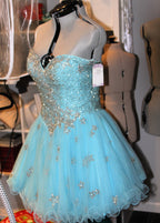 72 aqua cocktail dress