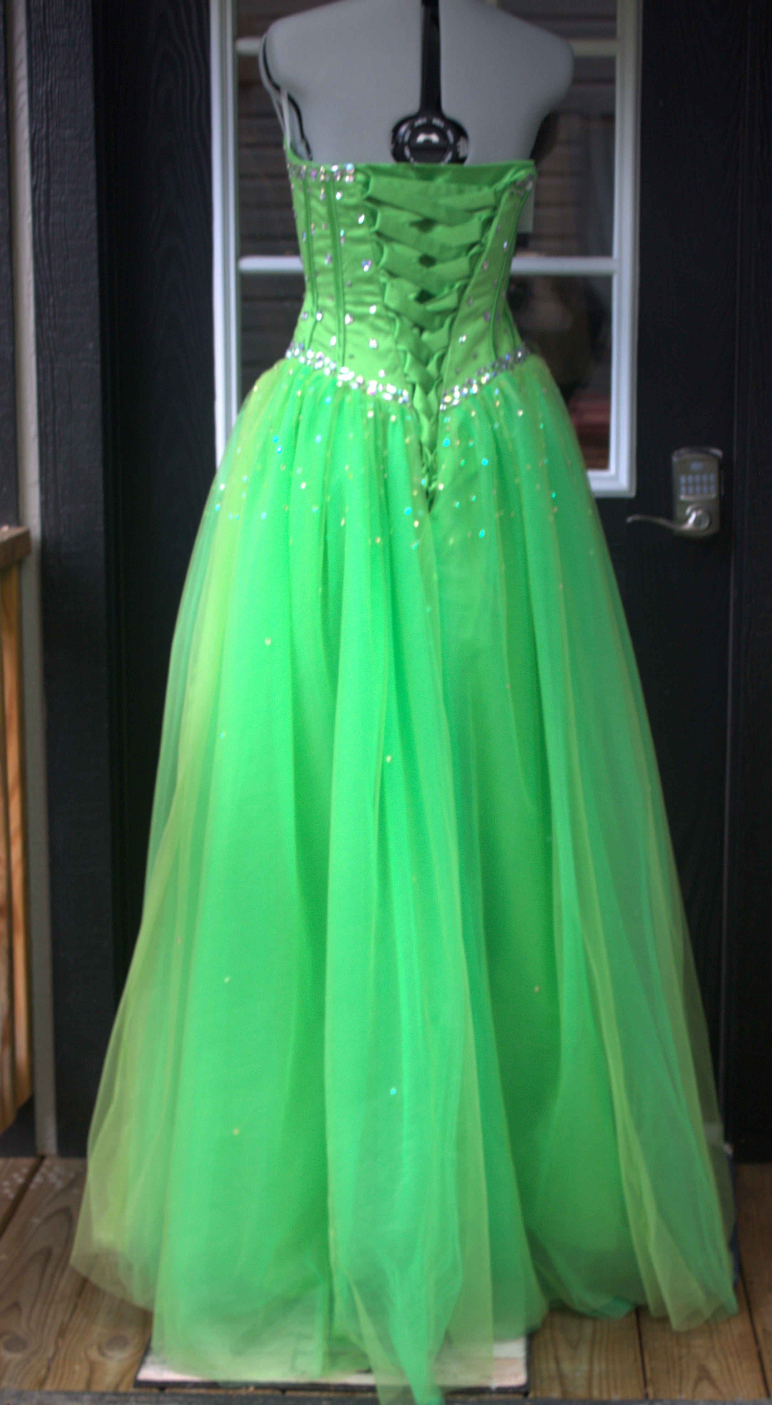 76 lime green ball gown