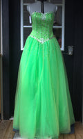 76 lime green ball gown