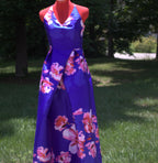 96 Dark blue Foral Dress