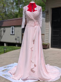 14 Pink Scallop Lace Shoulder