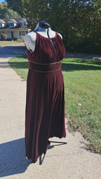 123 Velour Dress with modest slit