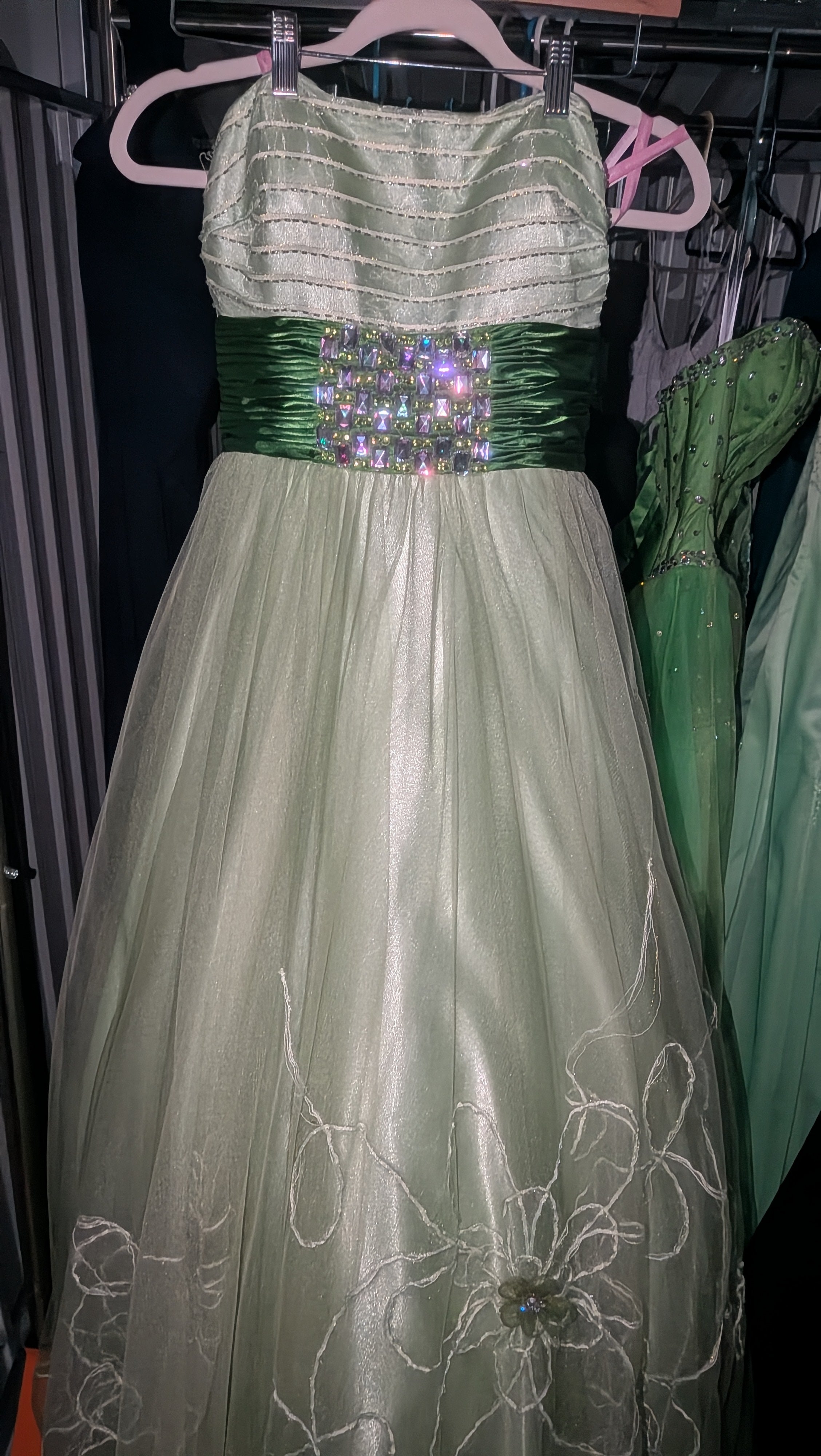 59 Green gown with belt