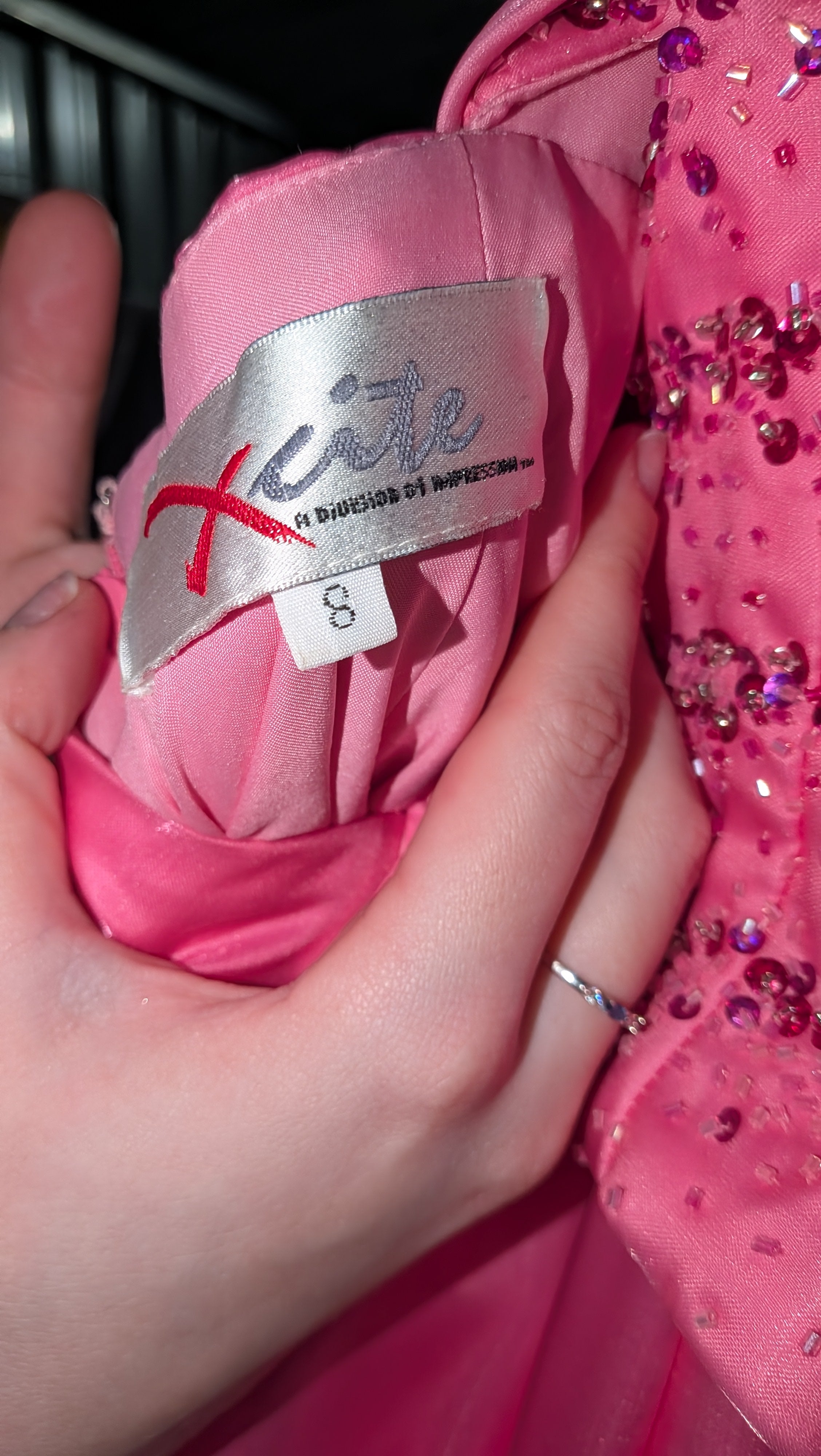 55 Ombre Beaded Blush Gown
