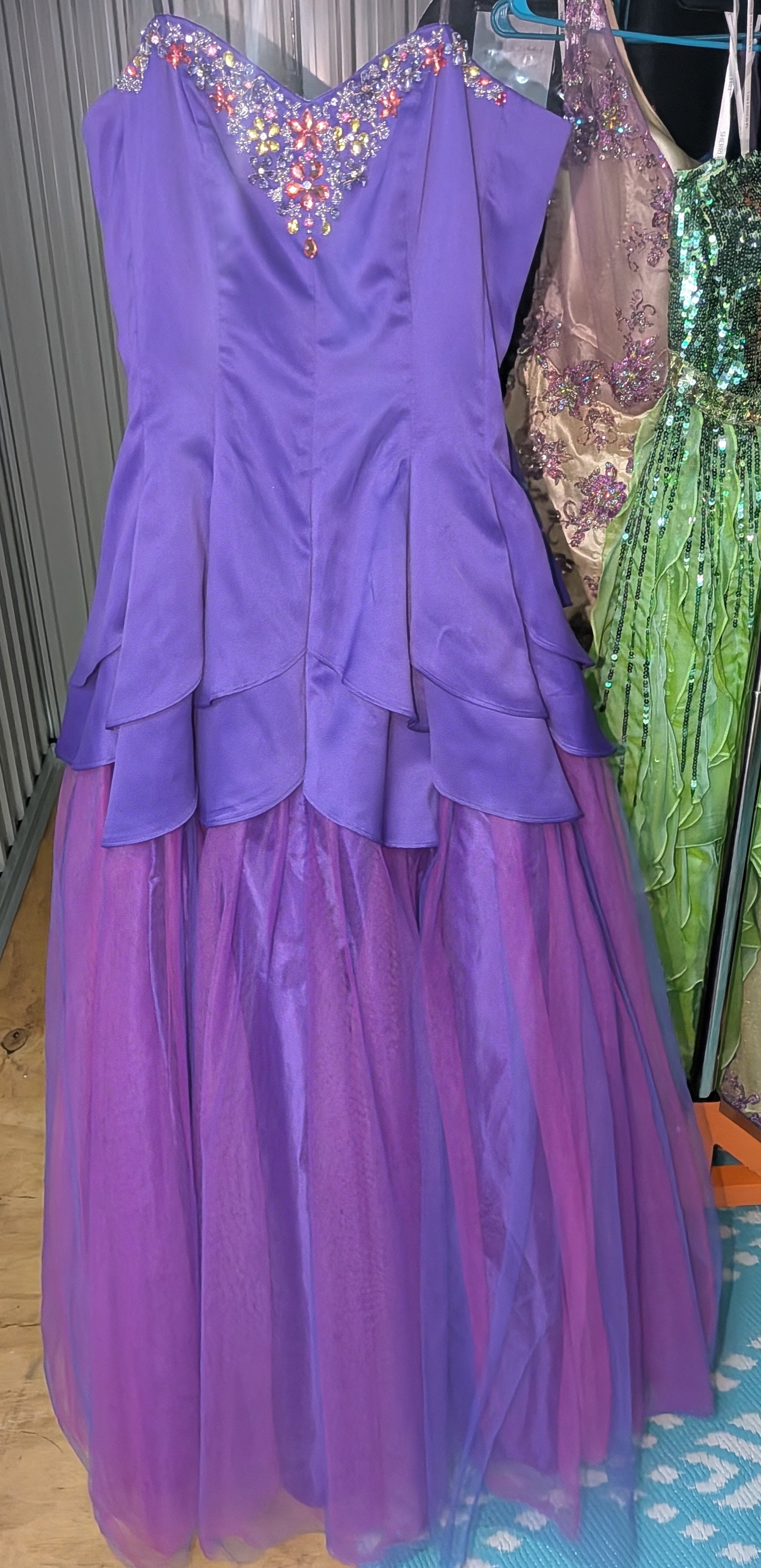 57 Barbie Inspired Indigo Layered Gown